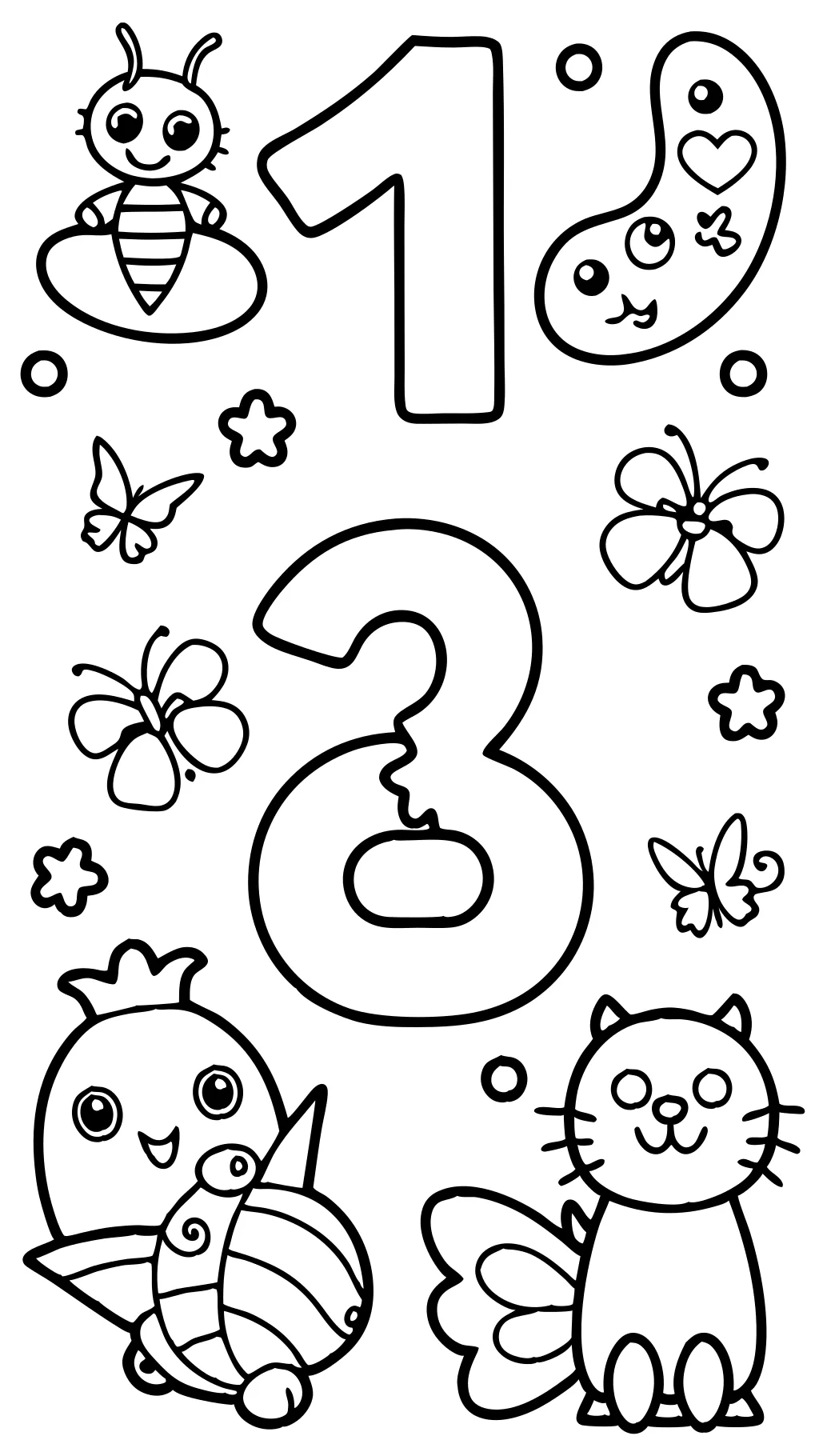 preschool number coloring pages